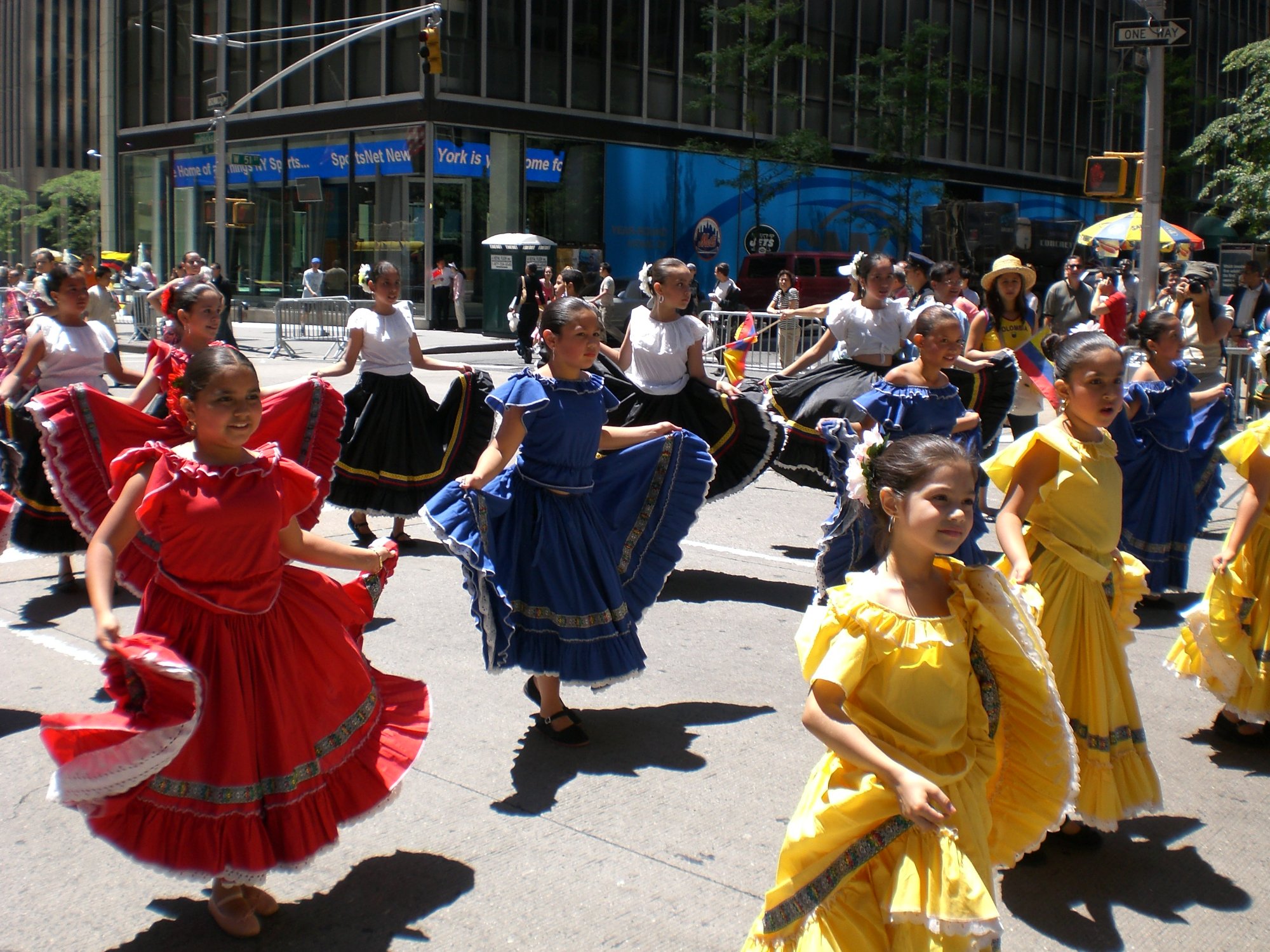 Colombian dancers at the International Immigrants Parade on Avenue of the Americas